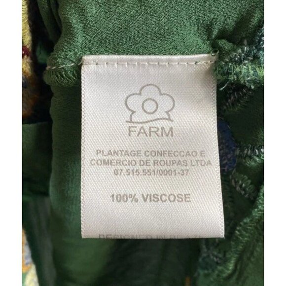 Farm Rio Green Jessalyn Embroidered Dress, Size Small, Bohemian Boho Flowy - Picture 8 of 8